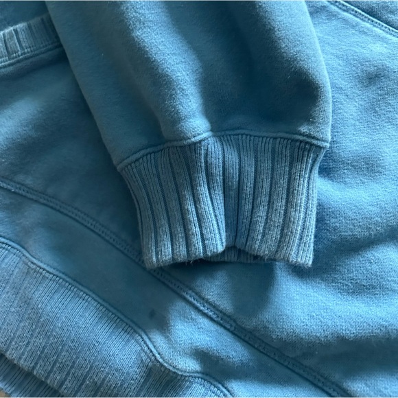 Vintage Adidas Hoodie Baby Blue Unisex Medium - Picture 4 of 10